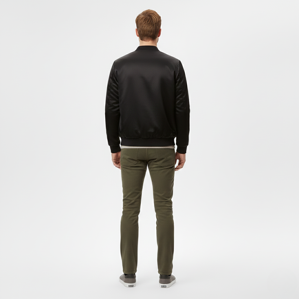 Men's Ribbed Bomber Jacket
