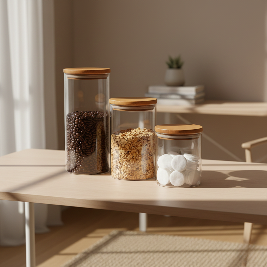Glass Storage Jar Set