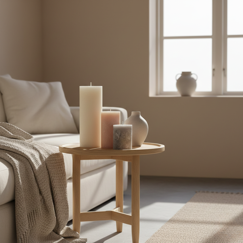 Decorative Pillar Candle Set