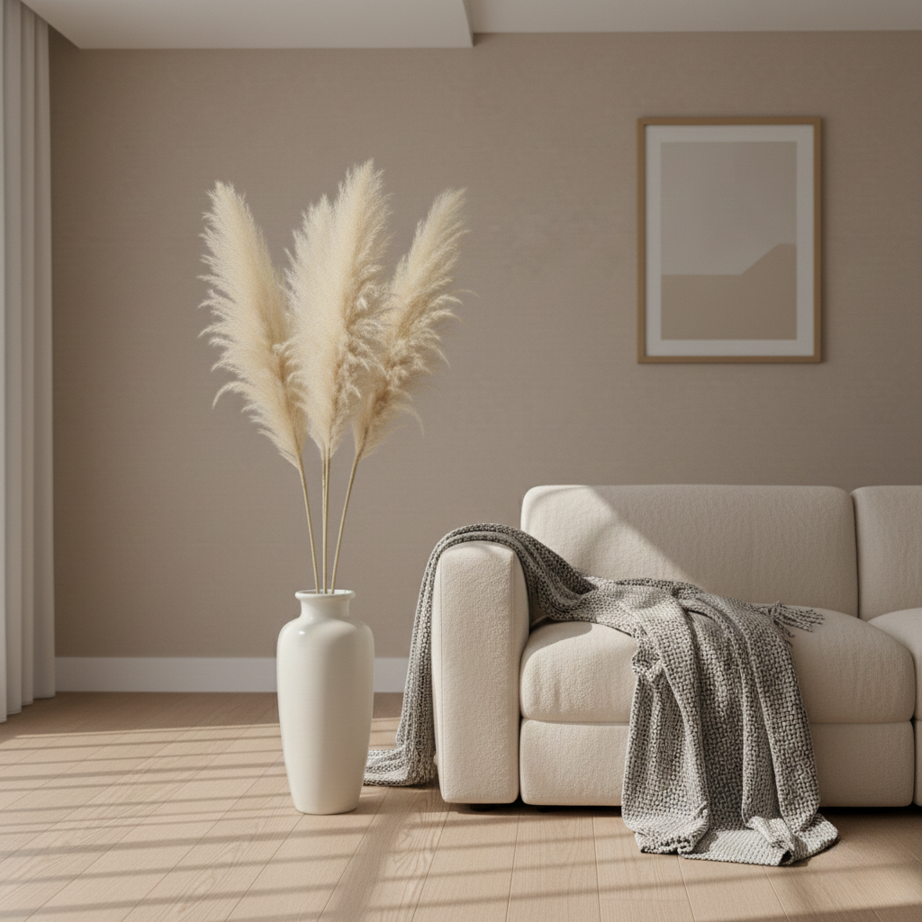 Artificial Pampas Grass Stems