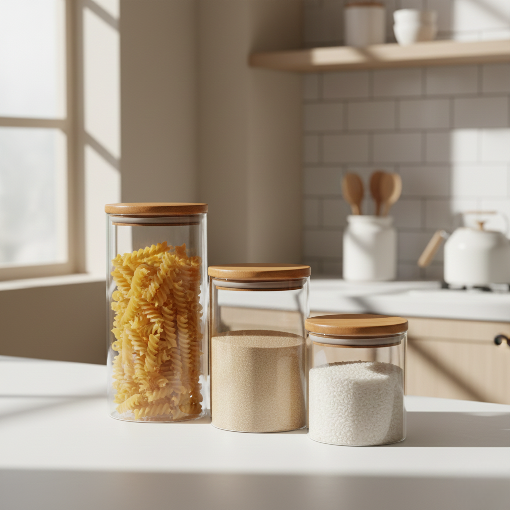 Glass Storage Jar Set