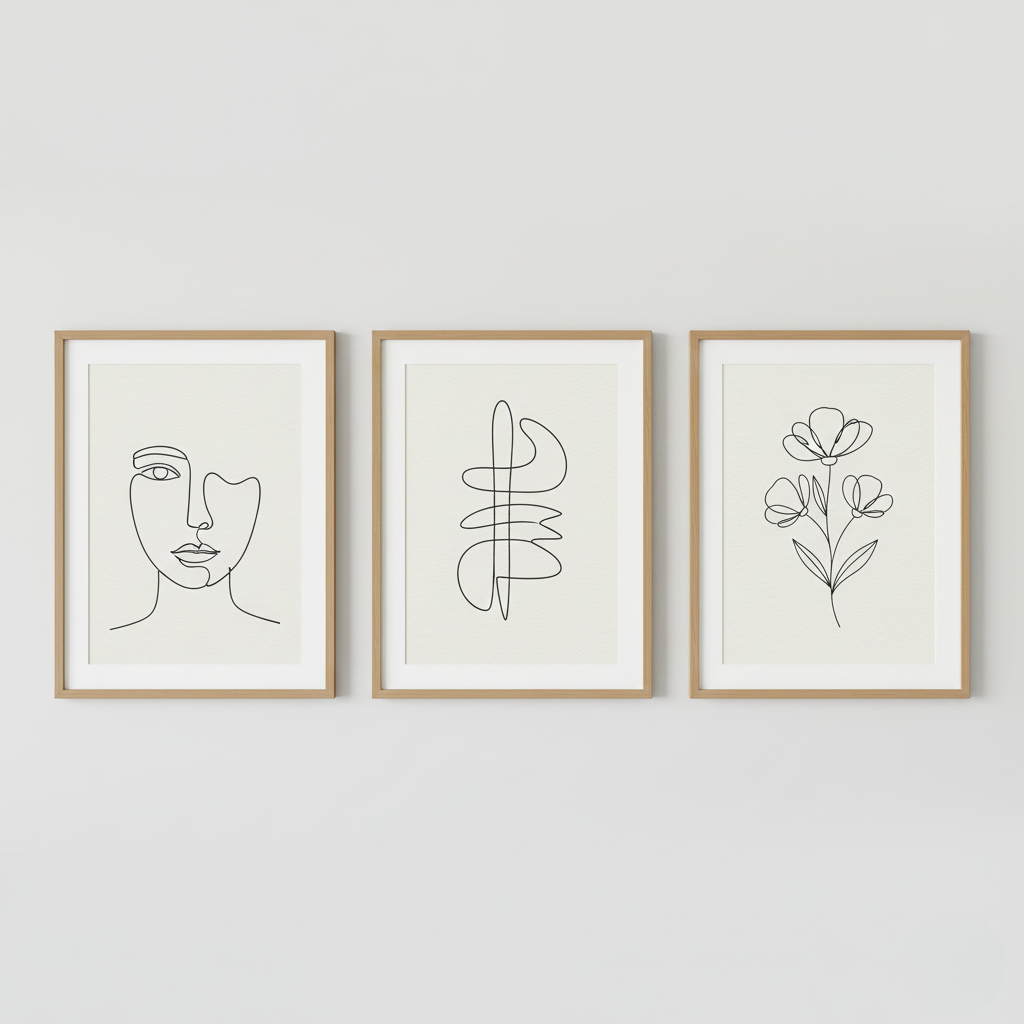 Line Art Print Set