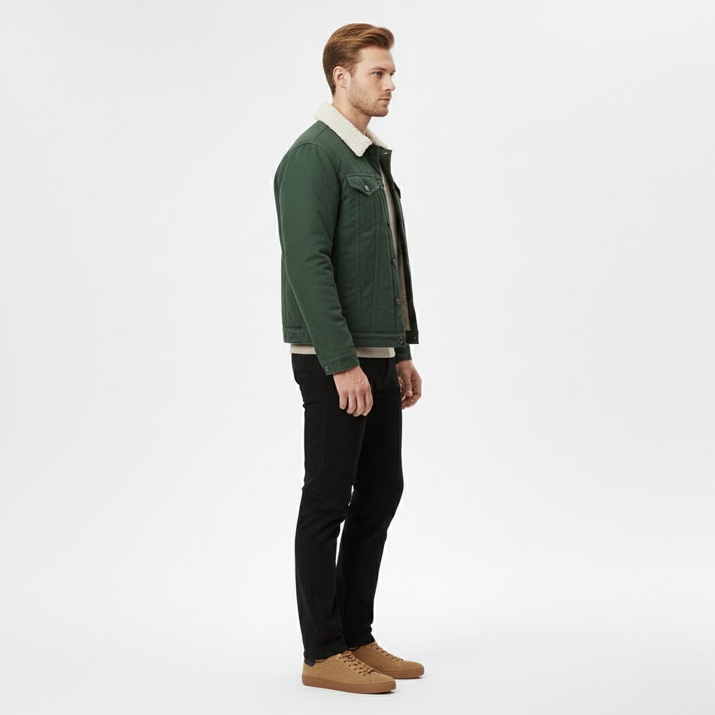 Men's Sherpa-Collar Jacket