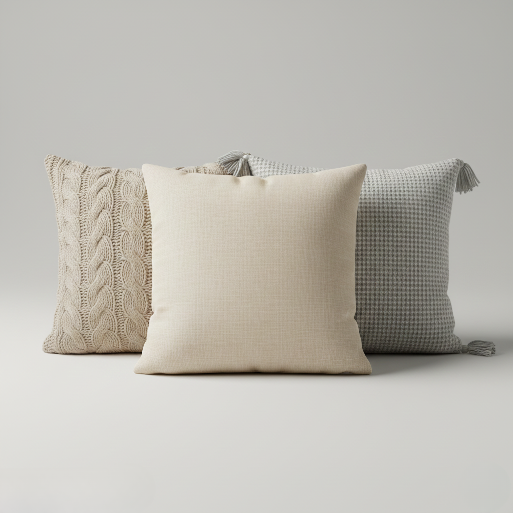 Neutral Throw Pillow Cover Set