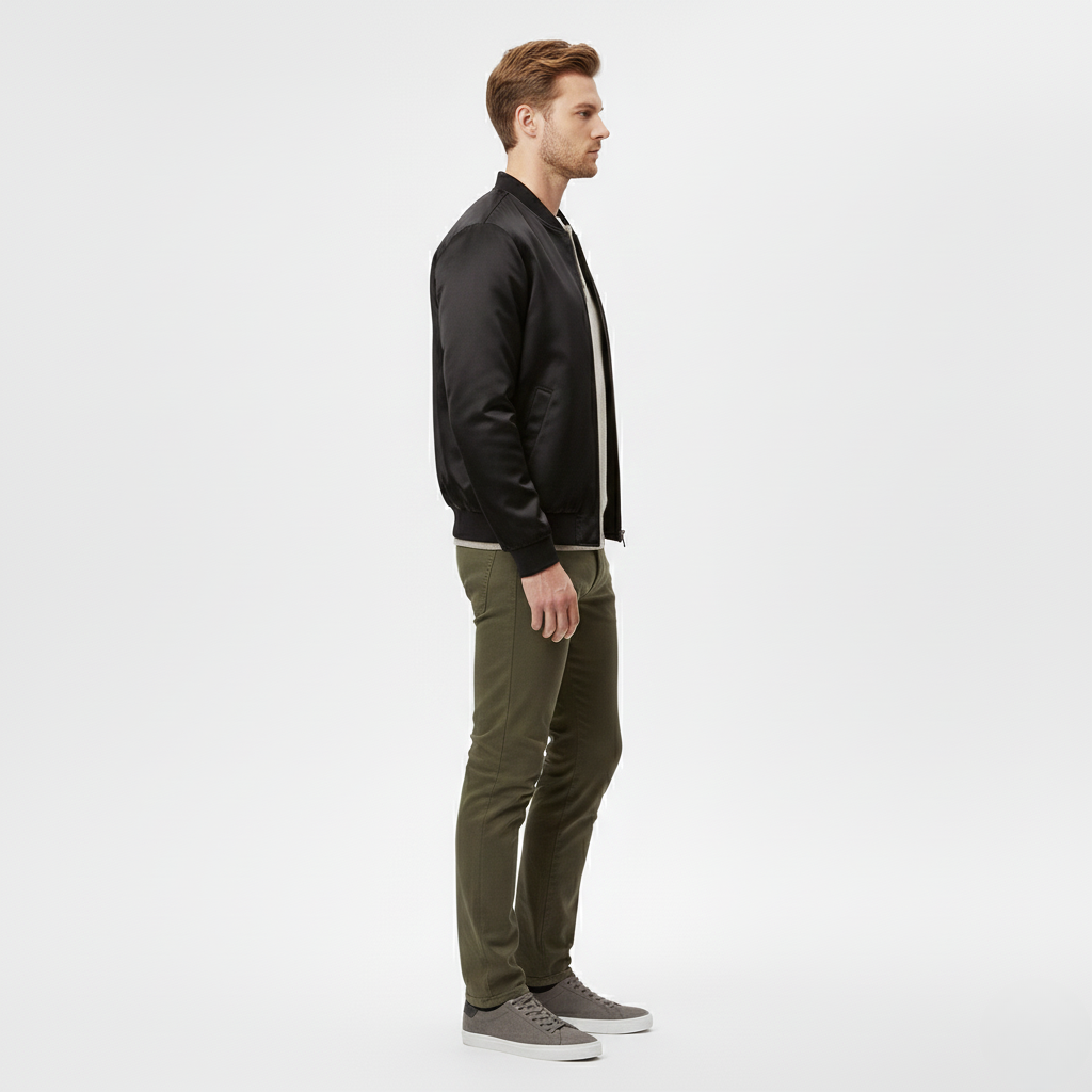 Men's Ribbed Bomber Jacket