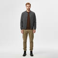 Men's Textured Bomber Jacket